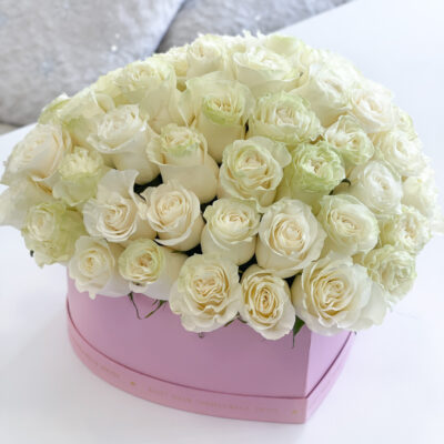 Mother's Day Roses in A Heart Box