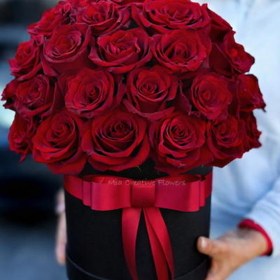 Red Roses in A Black Box.
